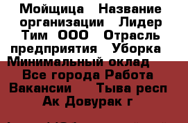 Мойщица › Название организации ­ Лидер Тим, ООО › Отрасль предприятия ­ Уборка › Минимальный оклад ­ 1 - Все города Работа » Вакансии   . Тыва респ.,Ак-Довурак г.
